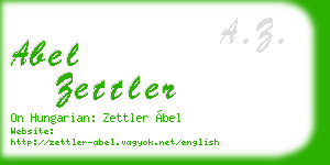 abel zettler business card